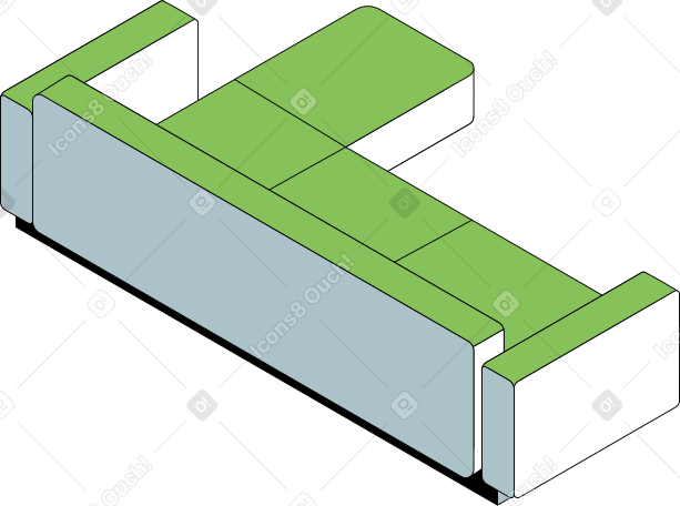 Угловой диван в PNG, SVG