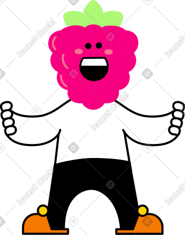 Character with a wide smile PNG, SVG