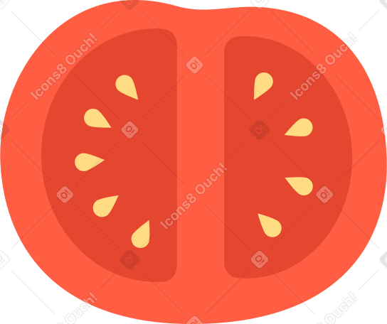 half a tomato PNG, SVG