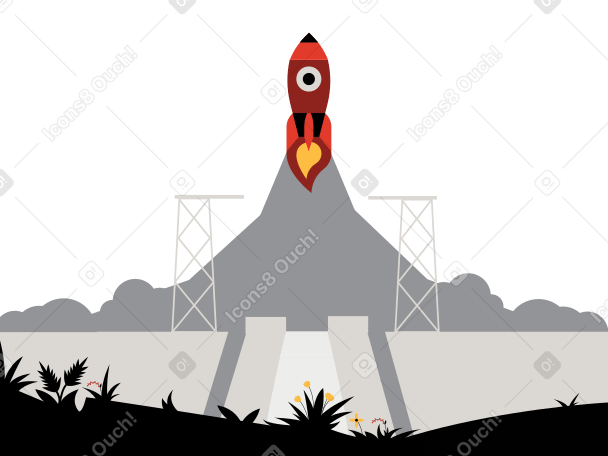 Rocket launch PNG, SVG