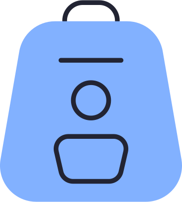 blue backpack PNG, SVG
