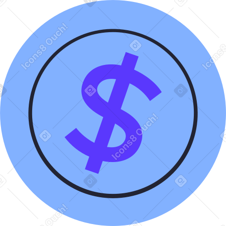 money dollar coin PNG, SVG