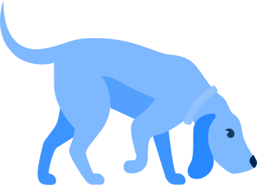 Illustrazione animata cane in GIF, Lottie (JSON), AE