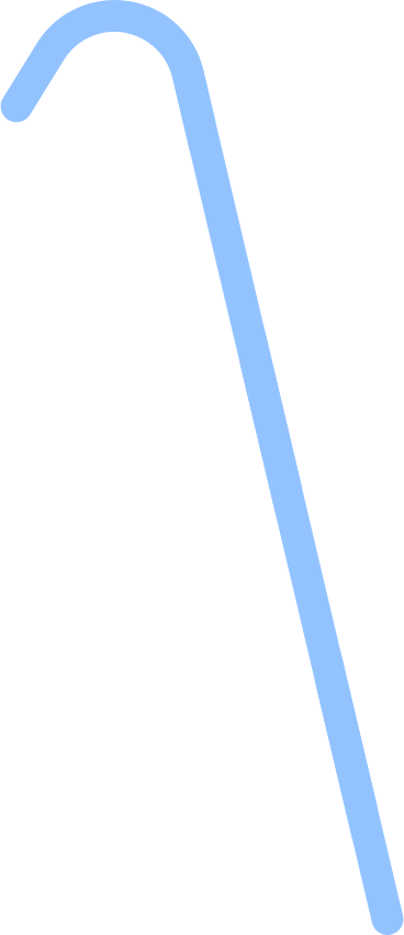 blue cane PNG, SVG