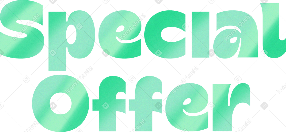 lettering special offer text PNG, SVG