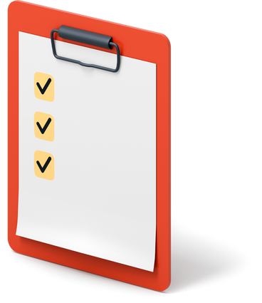 Red pad with checklist PNG, SVG
