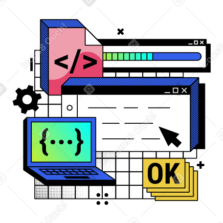 笔记本电脑上的软件开发和编程 PNG, SVG