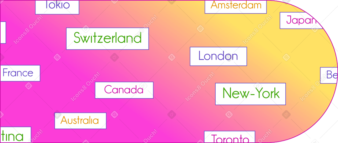 Фон со странами в PNG, SVG