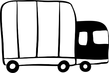 貨物を積んだトラック PNG、SVG