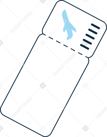 flight ticket Illustration in PNG, SVG