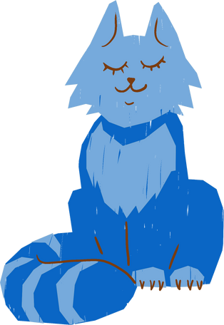 blue cat Illustration in PNG, SVG
