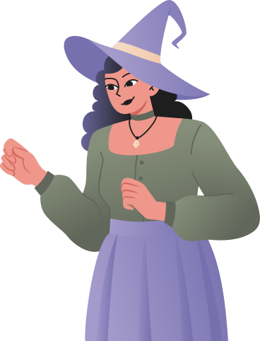 witch holding something PNG, SVG