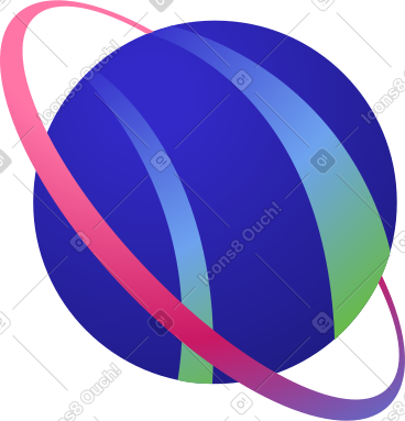 Small planet saturn PNG, SVG