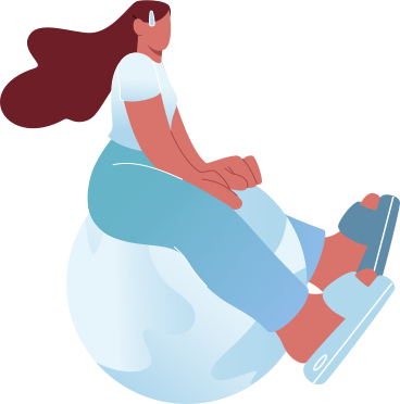 woman on a ball PNG, SVG