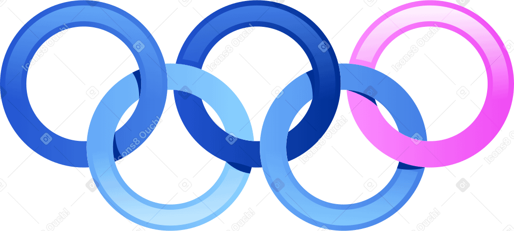 glossy olimpic rings PNG、SVG