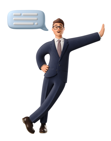 Businessman in work conversation leaning on the wall with one arm PNG, SVG