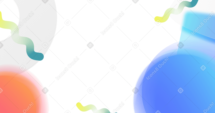 Abstract orange and blue background with blurry elements PNG, SVG