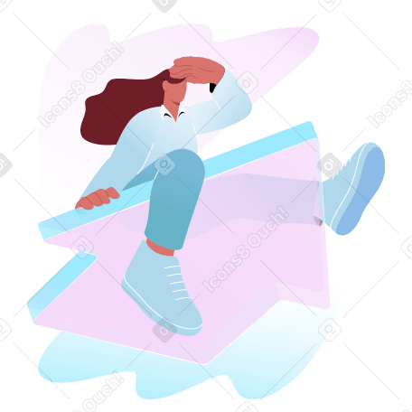 Mujer yendo a buscar PNG, SVG
