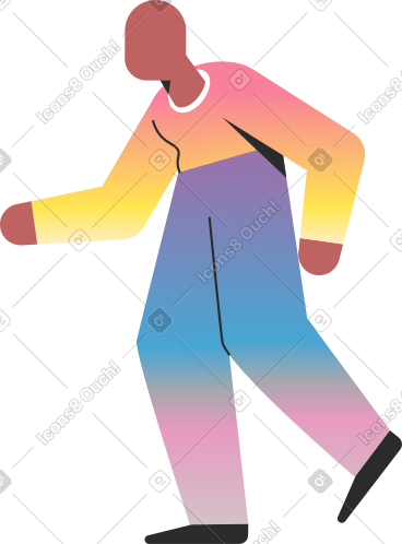 Old person walking PNG, SVG