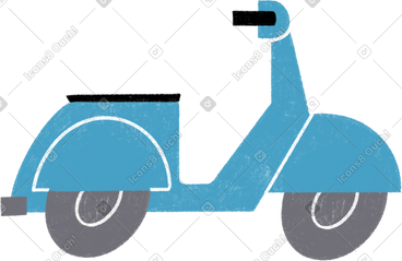 Blue scooter PNG, SVG