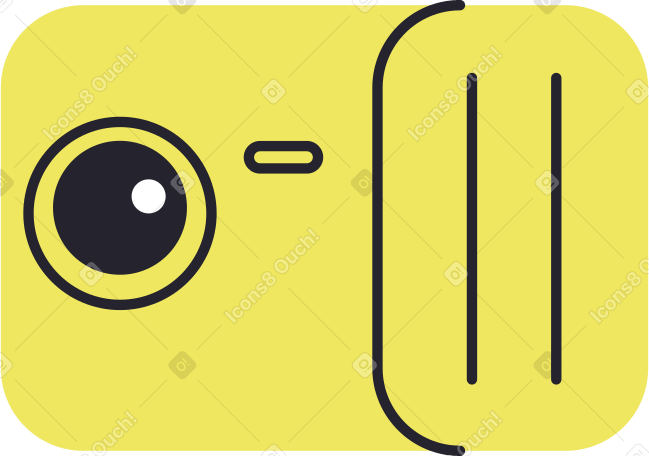 small yellow camera Illustration in PNG, SVG