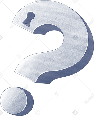question with keyhole Illustration in PNG, SVG