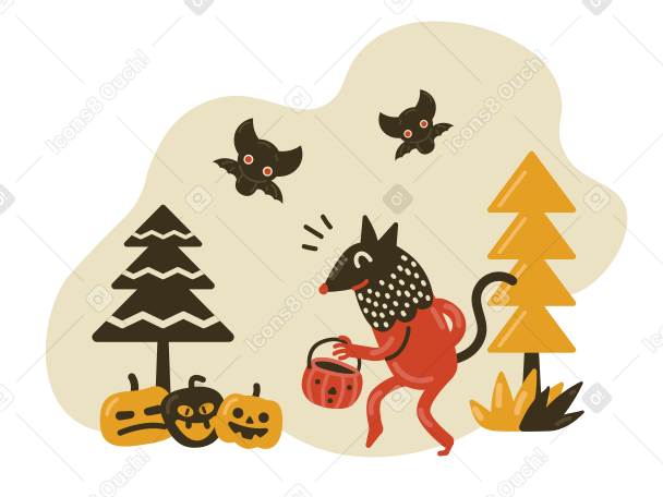 Halloween activities Illustration in PNG, SVG