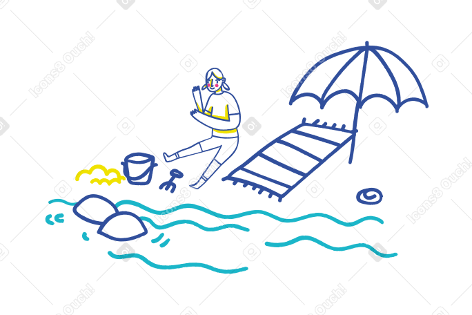 Vacation Illustration in PNG, SVG