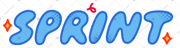 Sticker text sprint PNG, SVG