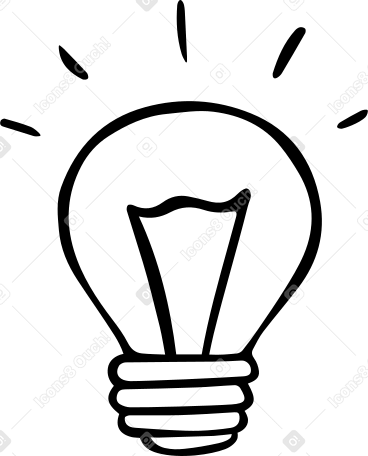 shining bulb PNG, SVG
