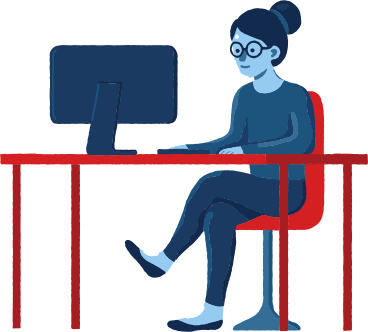 girl with pc PNG, SVG
