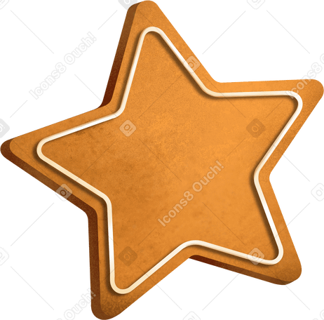 star shape christmas gingerbread PNG、SVG