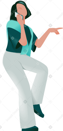 woman talking on the phone PNG, SVG