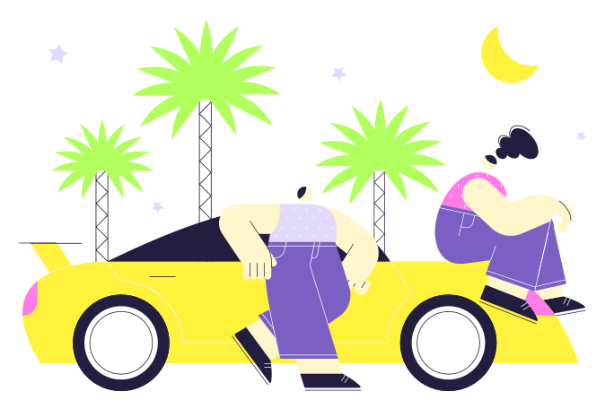 Night date Illustration in PNG, SVG