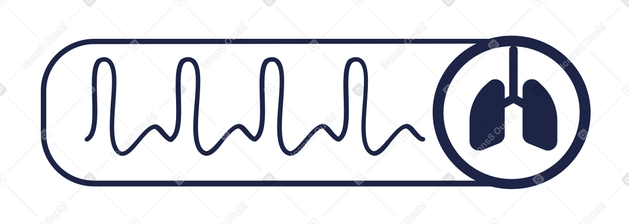 Анимированная иллюстрация Индикатор дыхания в GIF, Lottie (JSON), AE
