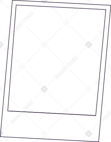 white photo frame Illustration in PNG, SVG