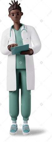 3D young doctor man PNG, SVG