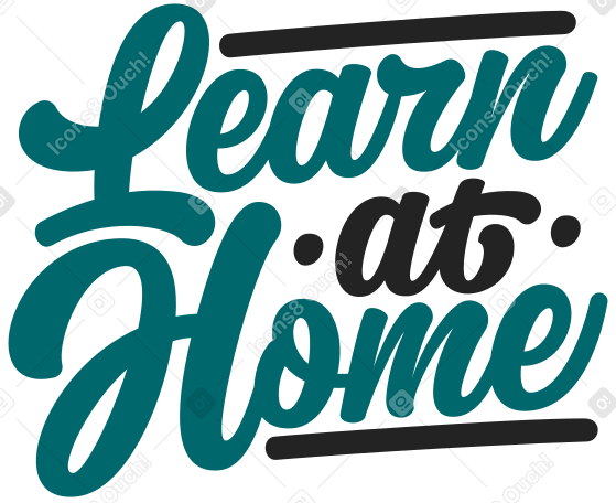 lettering learn at home Illustration in PNG, SVG