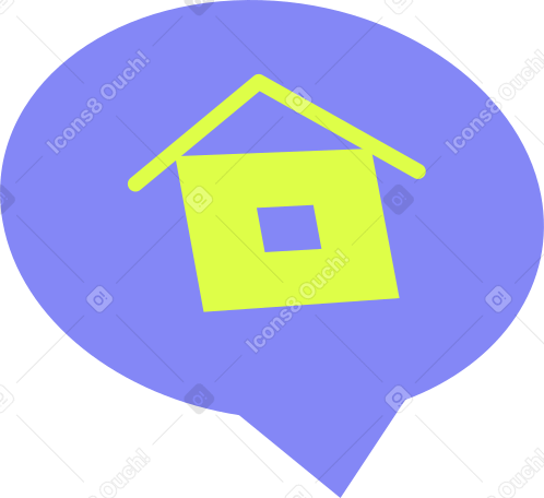 burbuja con una casa PNG, SVG