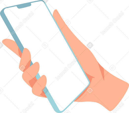 womans hand with mobile phone PNG, SVG