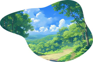 Road through summer forest background PNG, SVG