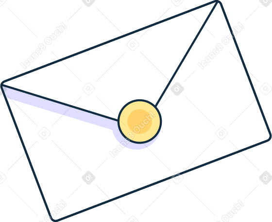 envelope with seal PNG, SVG