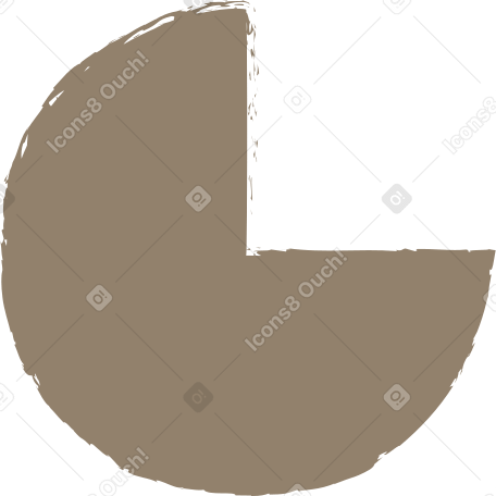 dark grey pie chart Illustration in PNG, SVG