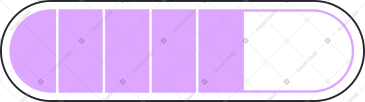 Purple rounded progress bar PNG, SVG