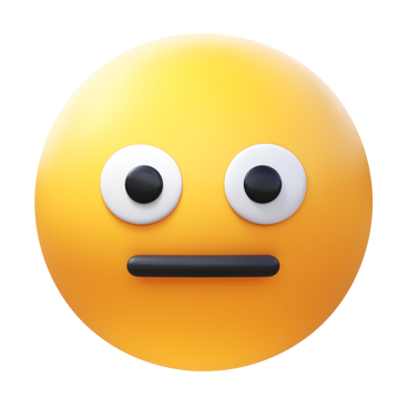 neutral face emoji PNG, SVG