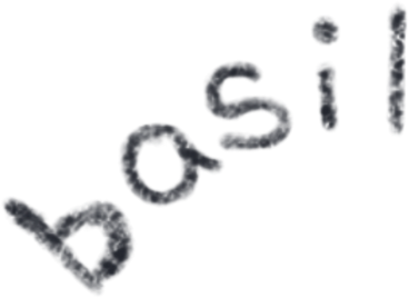 Basil lettering PNG, SVG