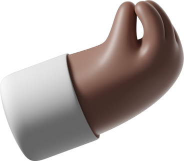 Brown skin hand with pinched fingers PNG, SVG