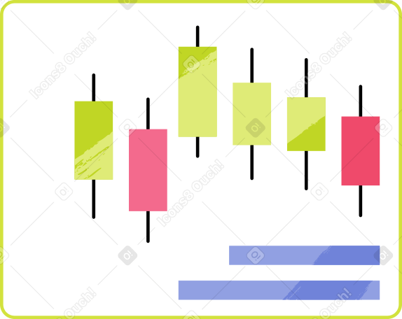 candlestick chart Illustration in PNG, SVG