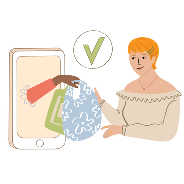 Femme se faisant livrer par téléphone PNG, SVG