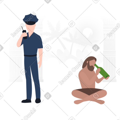 警察报告发现一名漂流者 PNG, SVG